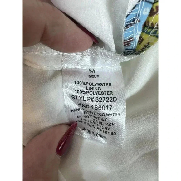 Blue B Collection Cowboy Boot Print Button Down Shirt Size Medium - Picture 12 of 12